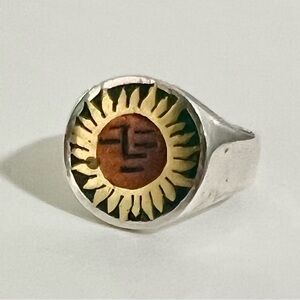 Sterling Silver Old Mexico Sun Ring